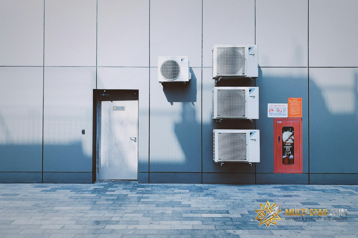 AC outdoor units on a wall